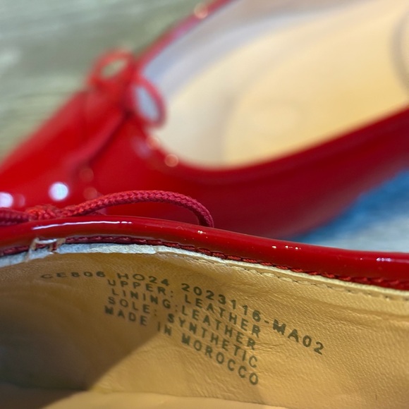 J.Crew Red Patent Leather Pointed Toe Mary Jane Ballet Flats Sz 10.5 EUC - Picture 9 of 10